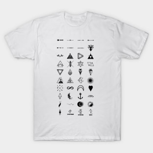 Black and White Sticker Pack T-Shirt